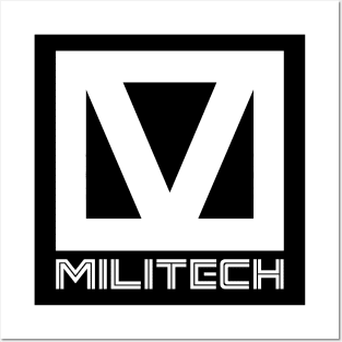 Cyberpunk Militech Logo - White Posters and Art